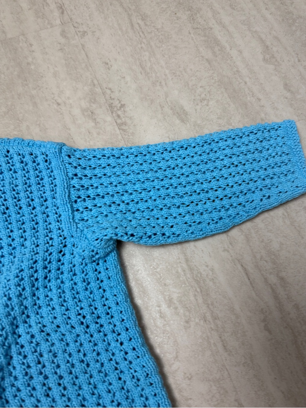 J. Jill sweater Blue Open stitch knit Aegean pullover sweater - Picture 3 of 12